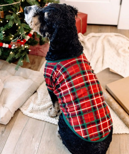 Christmas Plaid Dog Shirt