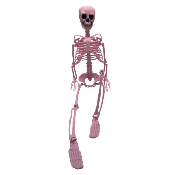 Poseable Halloween Skeleton Prop Decoration Pink