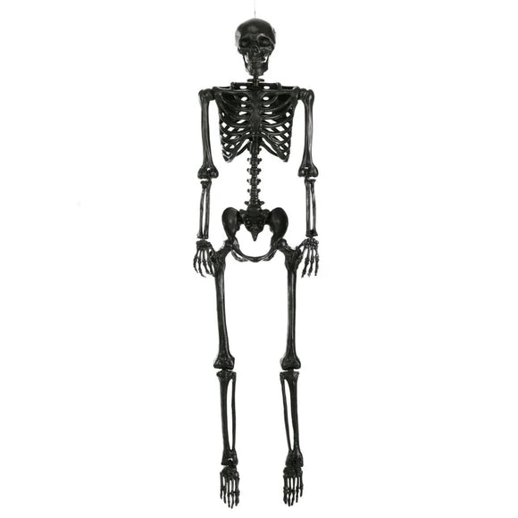 Poseable Halloween Skeleton Prop Decoration Black