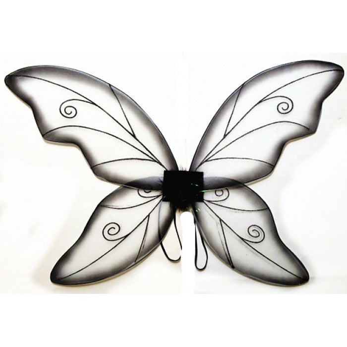 34" Black Wild Fairy Wings