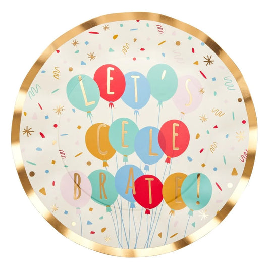 Wavy Dinner Plate Lets Celebrate  10"