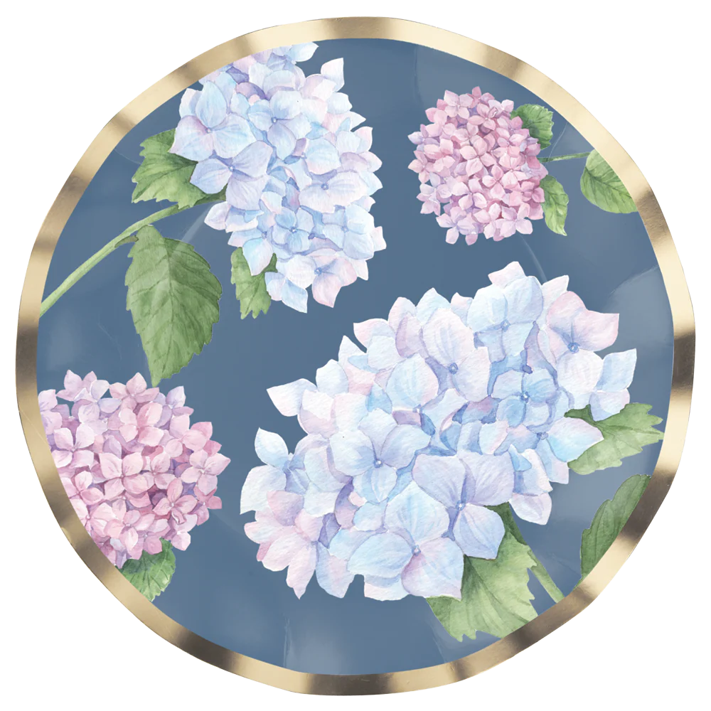 Wavy Saled Plate Hydrangeas 8"