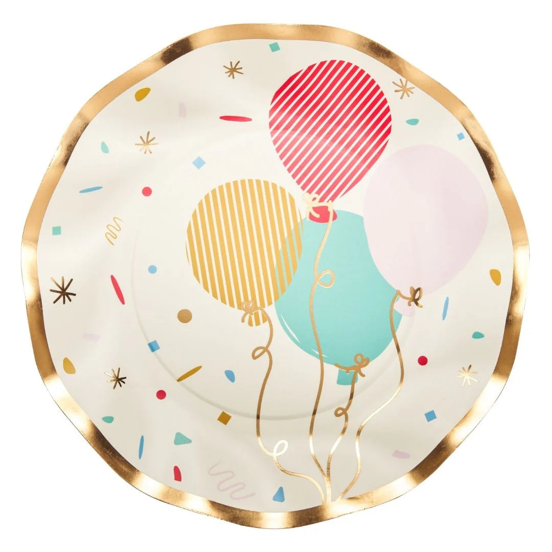 Wavy Salad Plate Lets Celebrate  8"