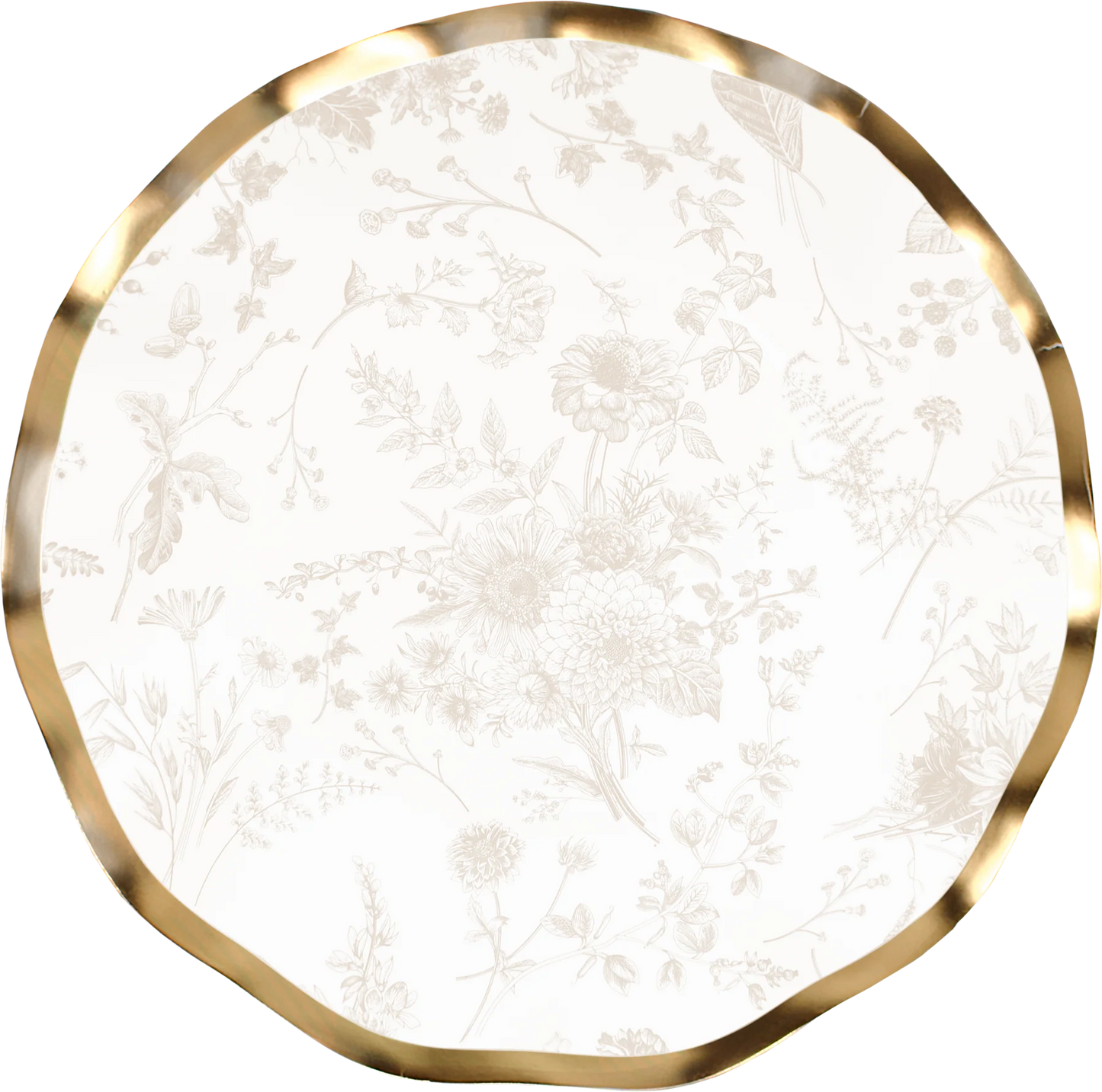 Wavy Salad Plate Timeless Sand 8"