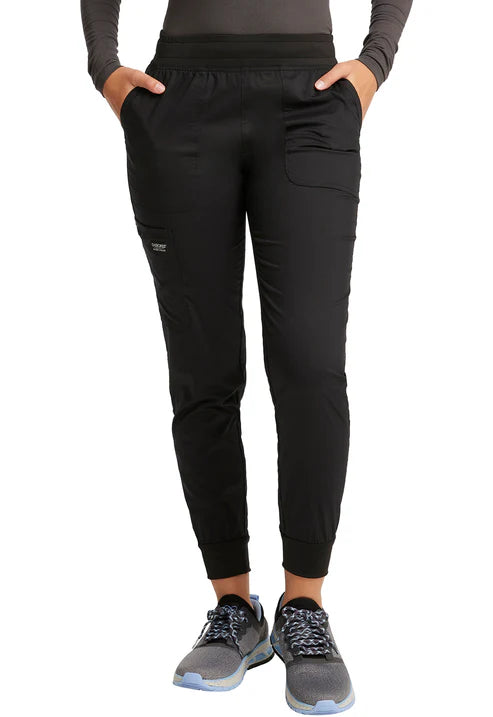 Mid Rise Scrub Joggers Black