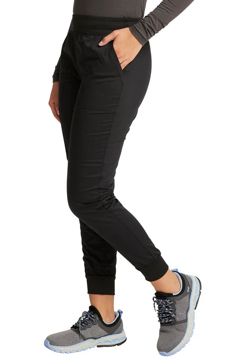 Mid Rise Scrub Joggers Black