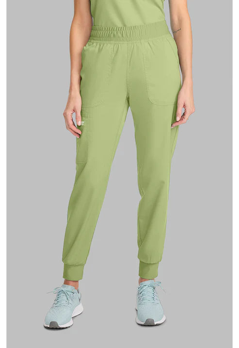 Mid Rise Scrub Joggers Cucumber