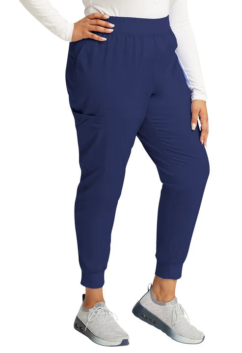 Joggers de uniforme médico de tiro medio azul marino