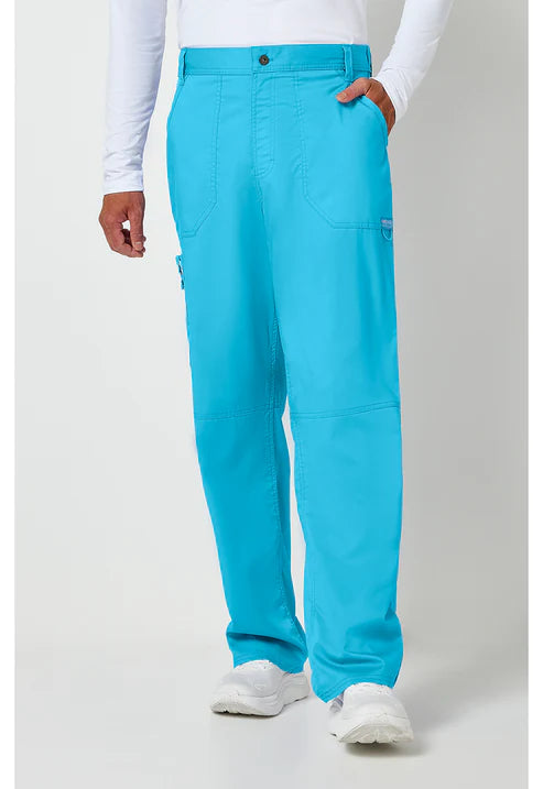 Pantalones médicos con bragueta para hombre, turquesa