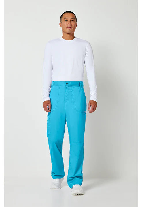 Pantalones médicos con bragueta para hombre, turquesa