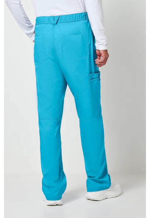 Pantalones médicos con bragueta para hombre, turquesa