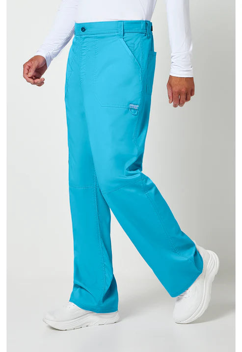 Pantalones médicos con bragueta para hombre, turquesa