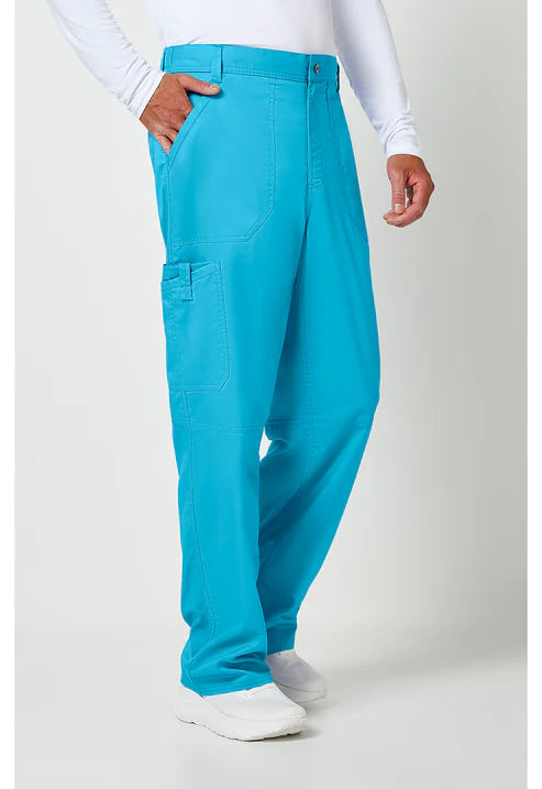 Pantalones médicos con bragueta para hombre, turquesa