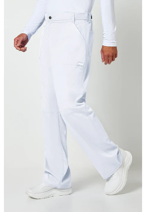 Pantalones sanitarios para hombre con bragueta (blancos)