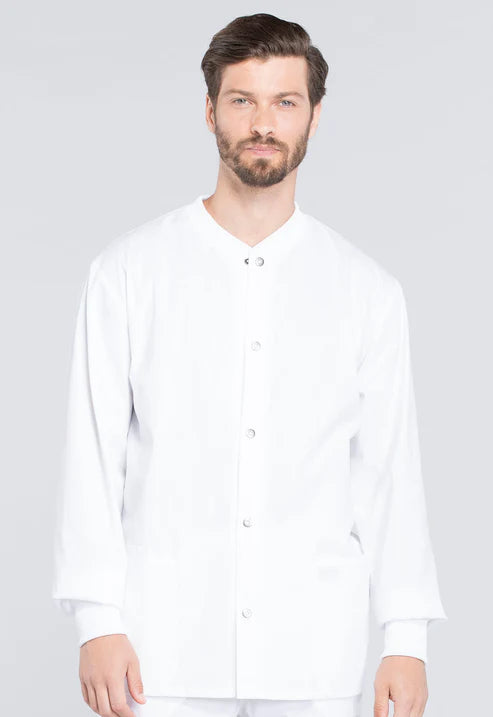 Chaqueta Blanca para Hombre con Cierre de Broches