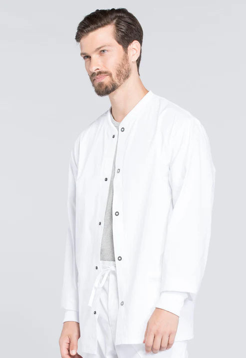 Chaqueta Blanca para Hombre con Cierre de Broches
