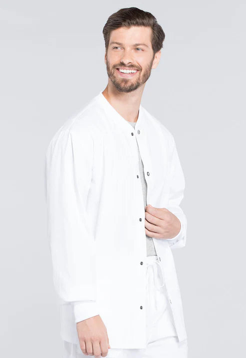 Chaqueta Blanca para Hombre con Cierre de Broches