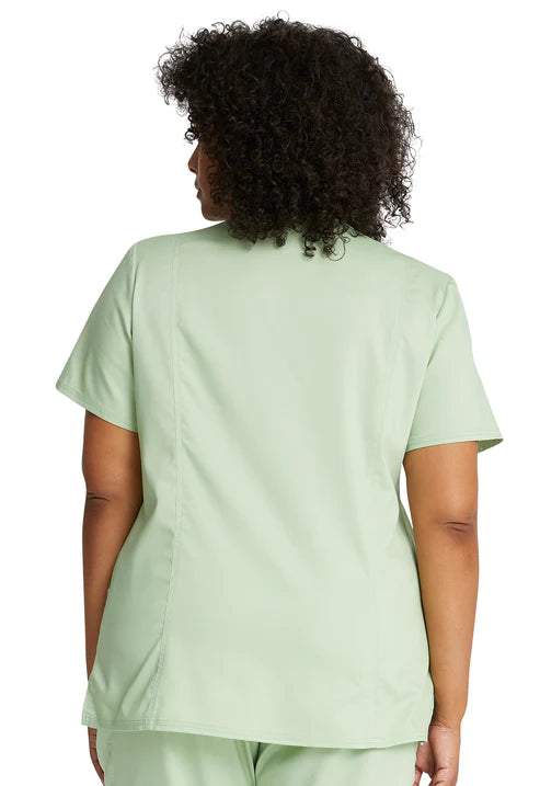 Parte superior de uniforme médico con cuello en V - Pepino
