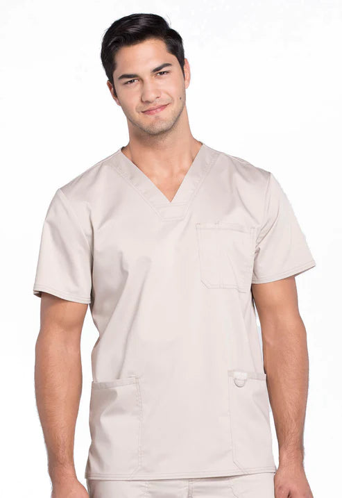 Men's V-Neck Top Khaki
