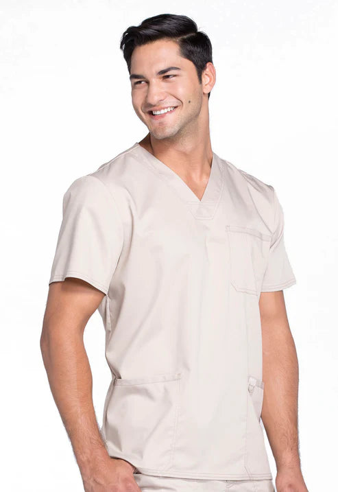 Parte superior con cuello en V para hombre, color caqui