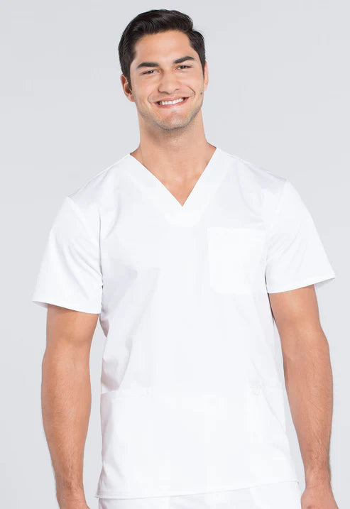Men's V-Neck Top White