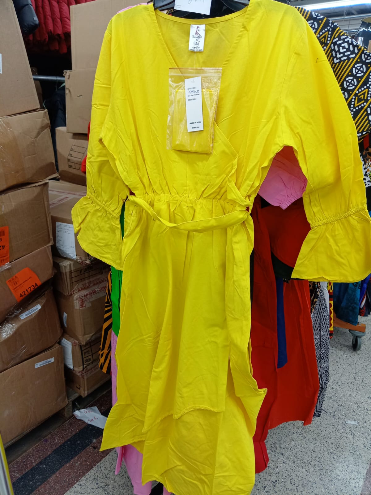 Dress Yellow Women - Etnia Negra