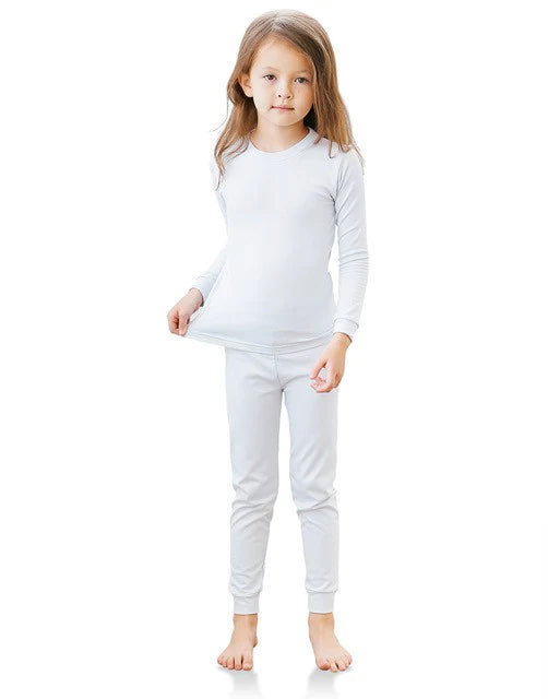 2 Set Girls Thermal White