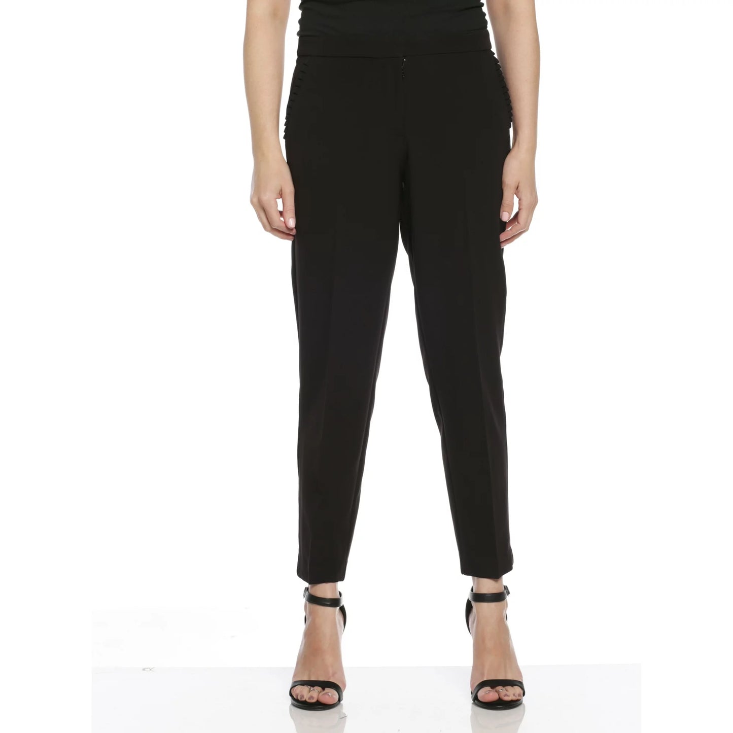 Bond 18 Pull-On Slim Leg Ankle Pants Black  - Zac & Rachel