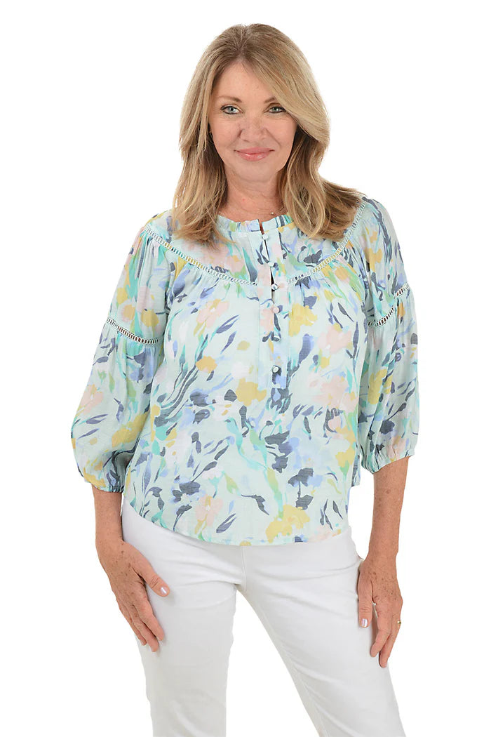 Blouse Icy Morn/Navy Blazer   - Zac & Rachel