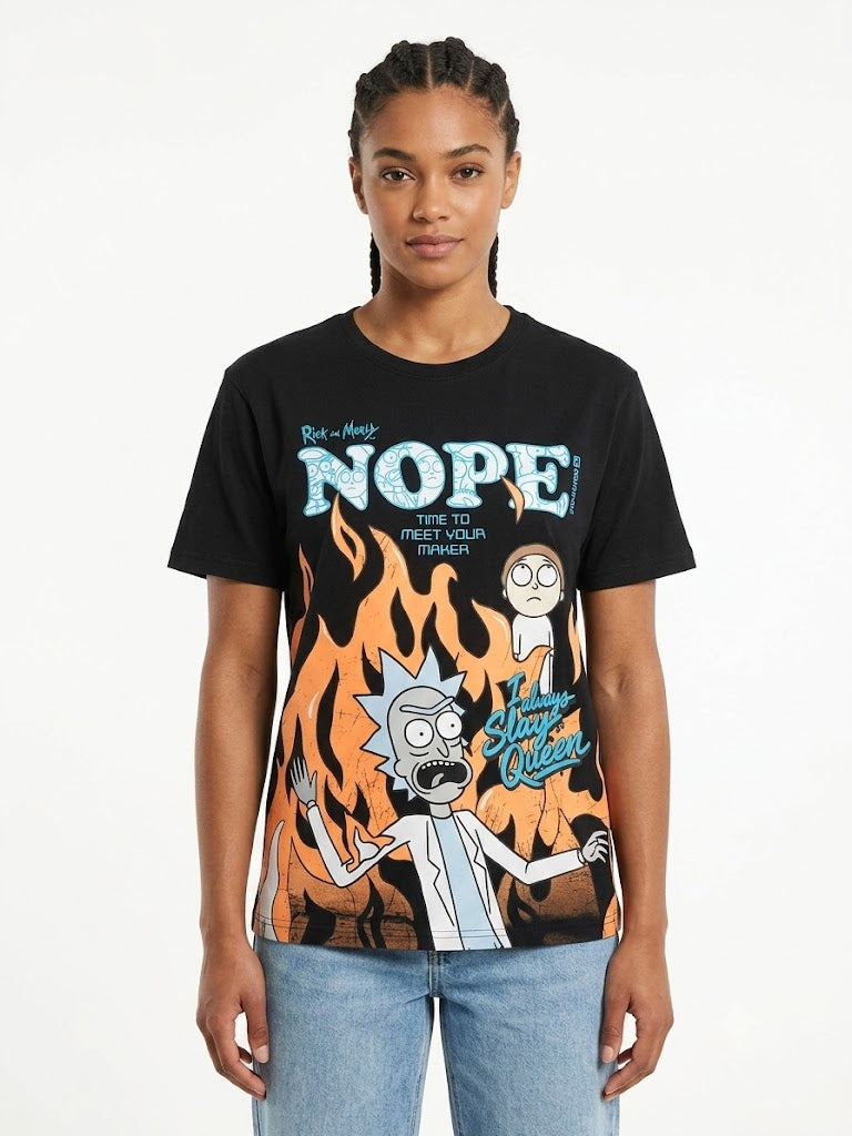 Rick and Morty Boyfriend Tee Black