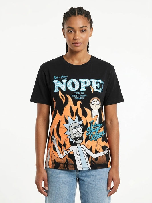 Rick and Morty Boyfriend Tee Black