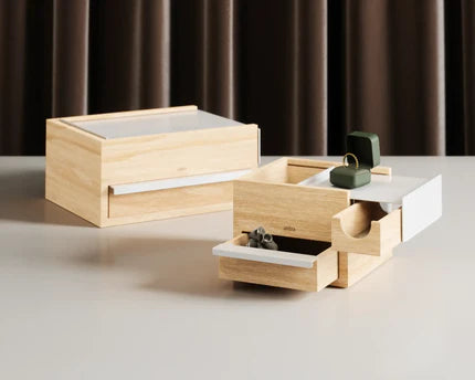 Stowit Mini Storage Box White-Natural