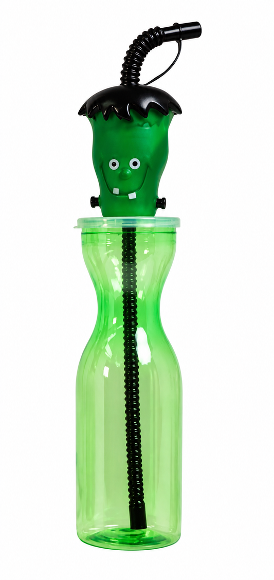Sipper Bottle w/Straw & 3-D Character 11in Frank Hangtag