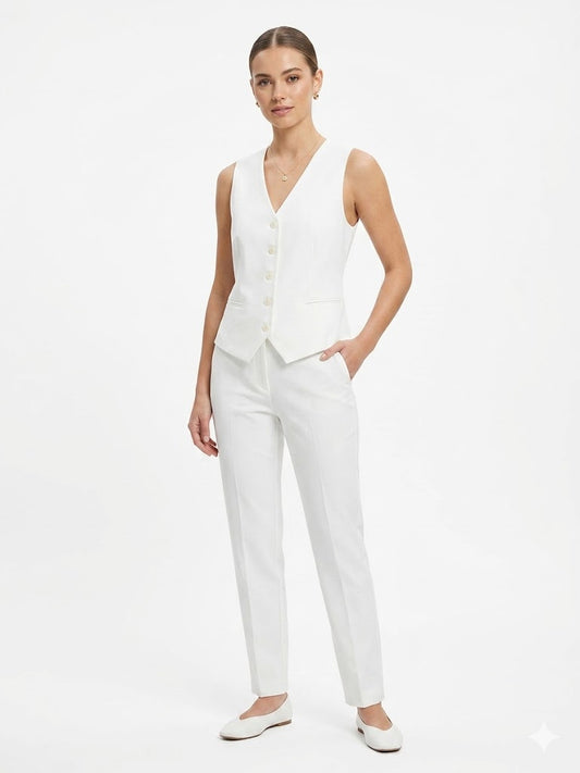Vest Bright White- Zac & Rachel