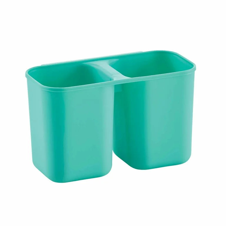 Compact Dish Rack with Frost Sink Brush, Teal