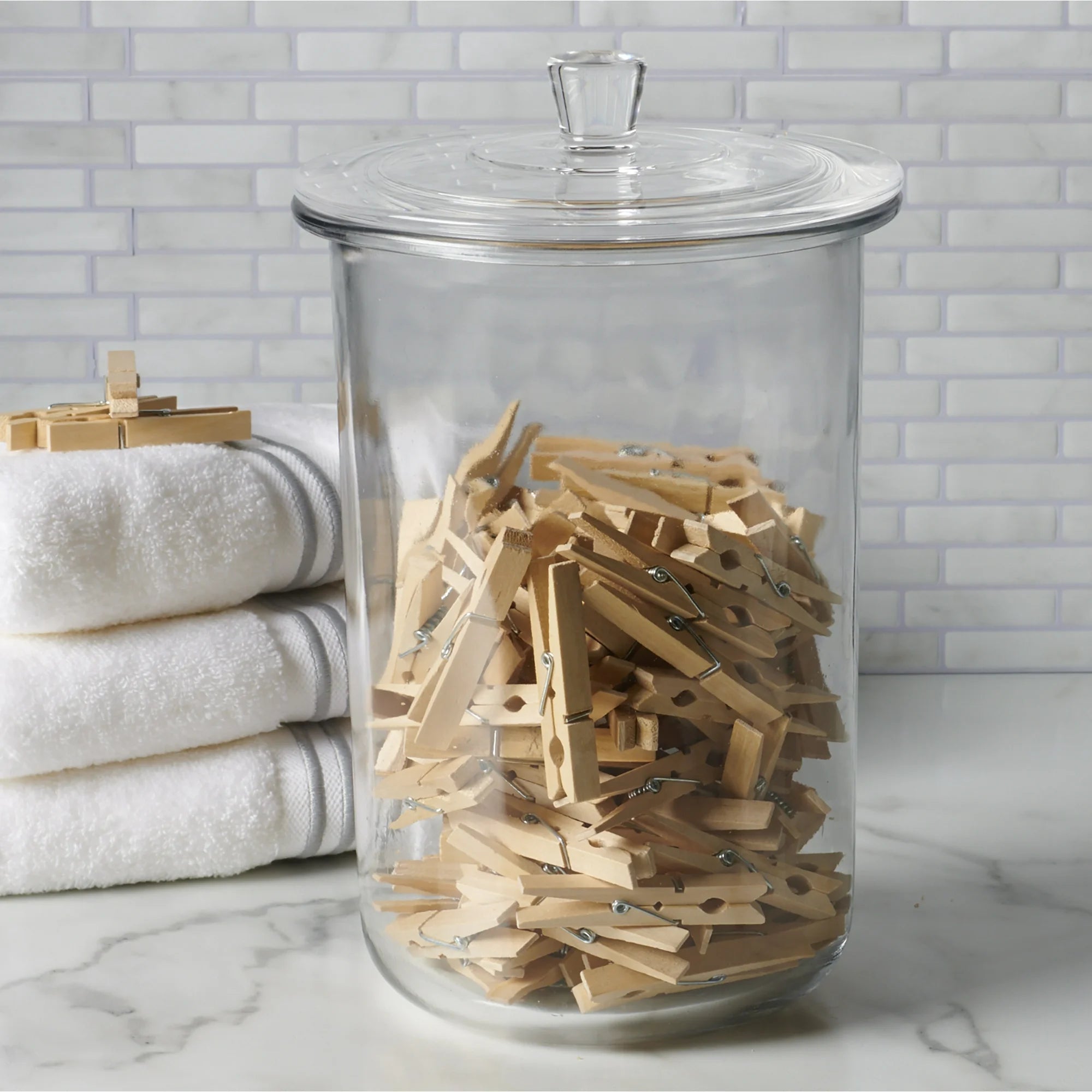 1 gal. Goode Sundry Jar w/Glass Lid + Fitment Clear