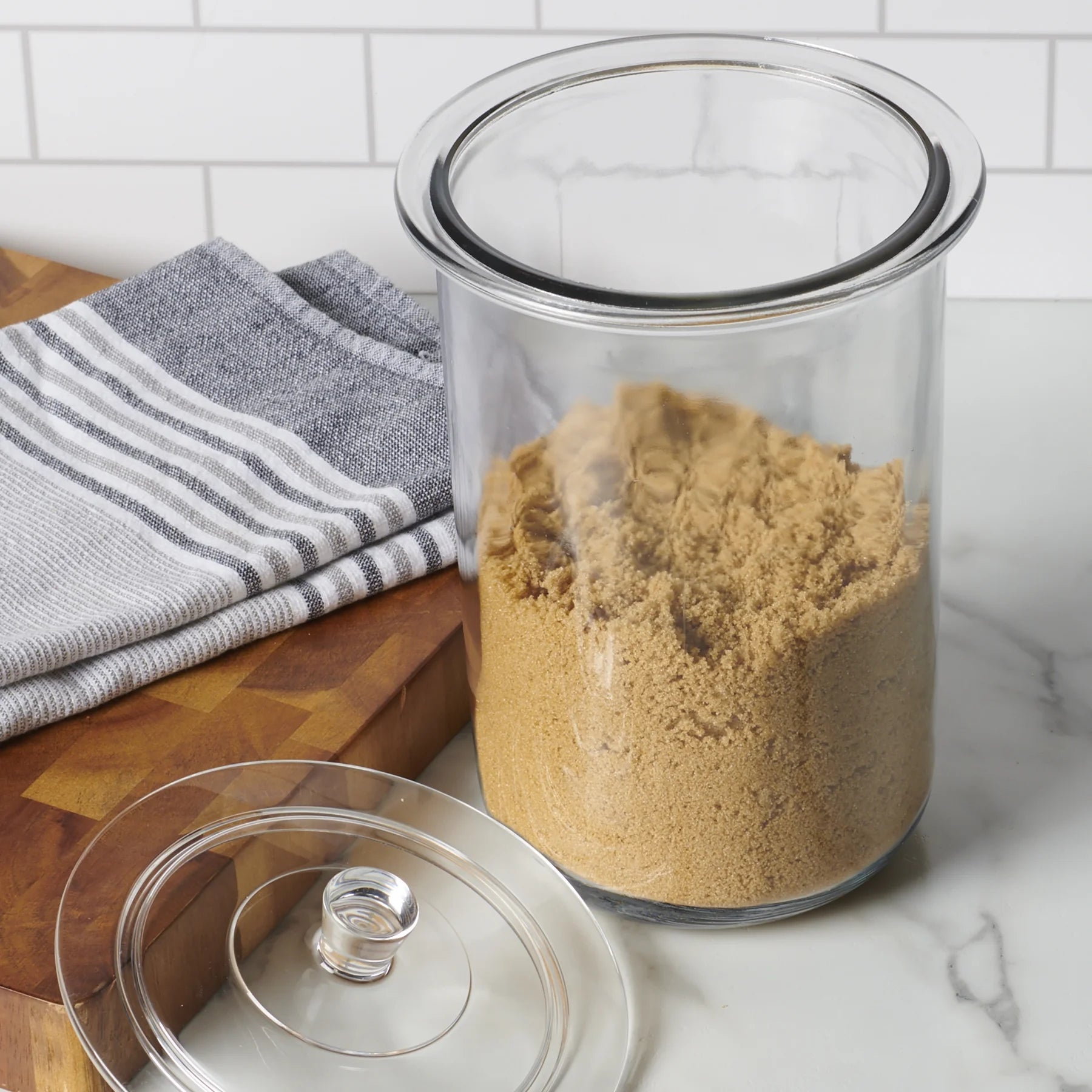 1 gal. Goode Sundry Jar w/Glass Lid + Fitment Clear