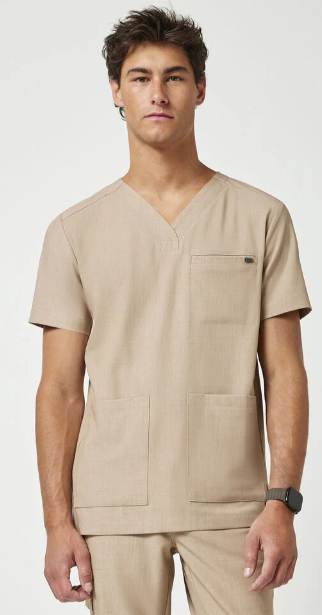 Men's V-Neck Top Desert Taupe