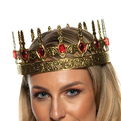 Gold Crown with Red Jewels
