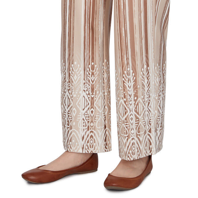 Boho Stripe Puff Print Wide Leg Pant  - Ruby Rd