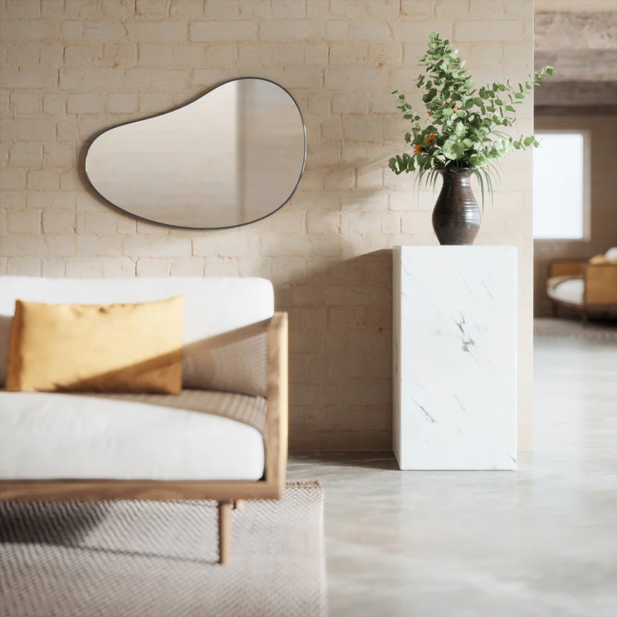 Hubba Pebble Wall Mirror 24 x 36  Metallic-Titanium