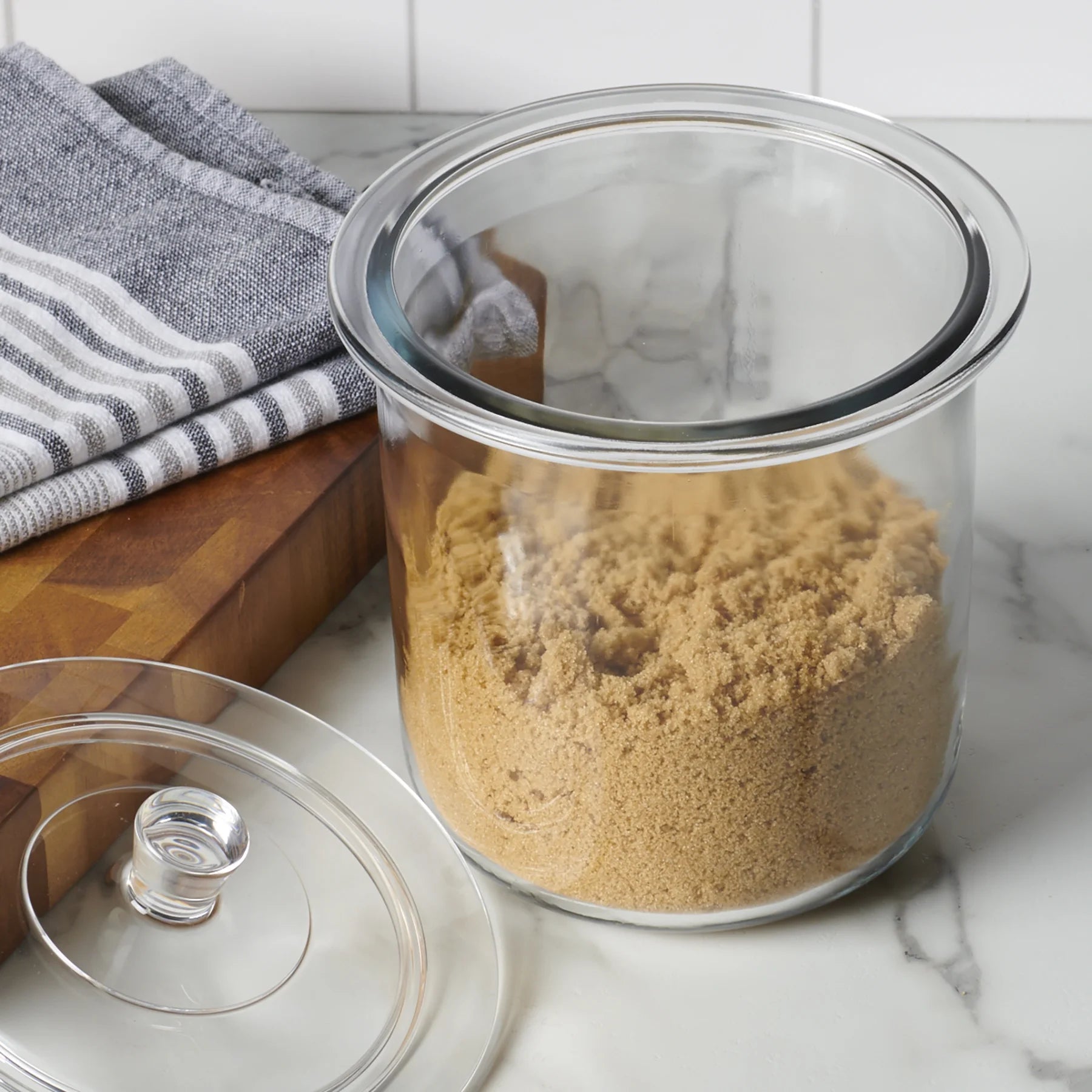 3 qt. Goode Sundry Jar with/Glass Lid + fitment Clear