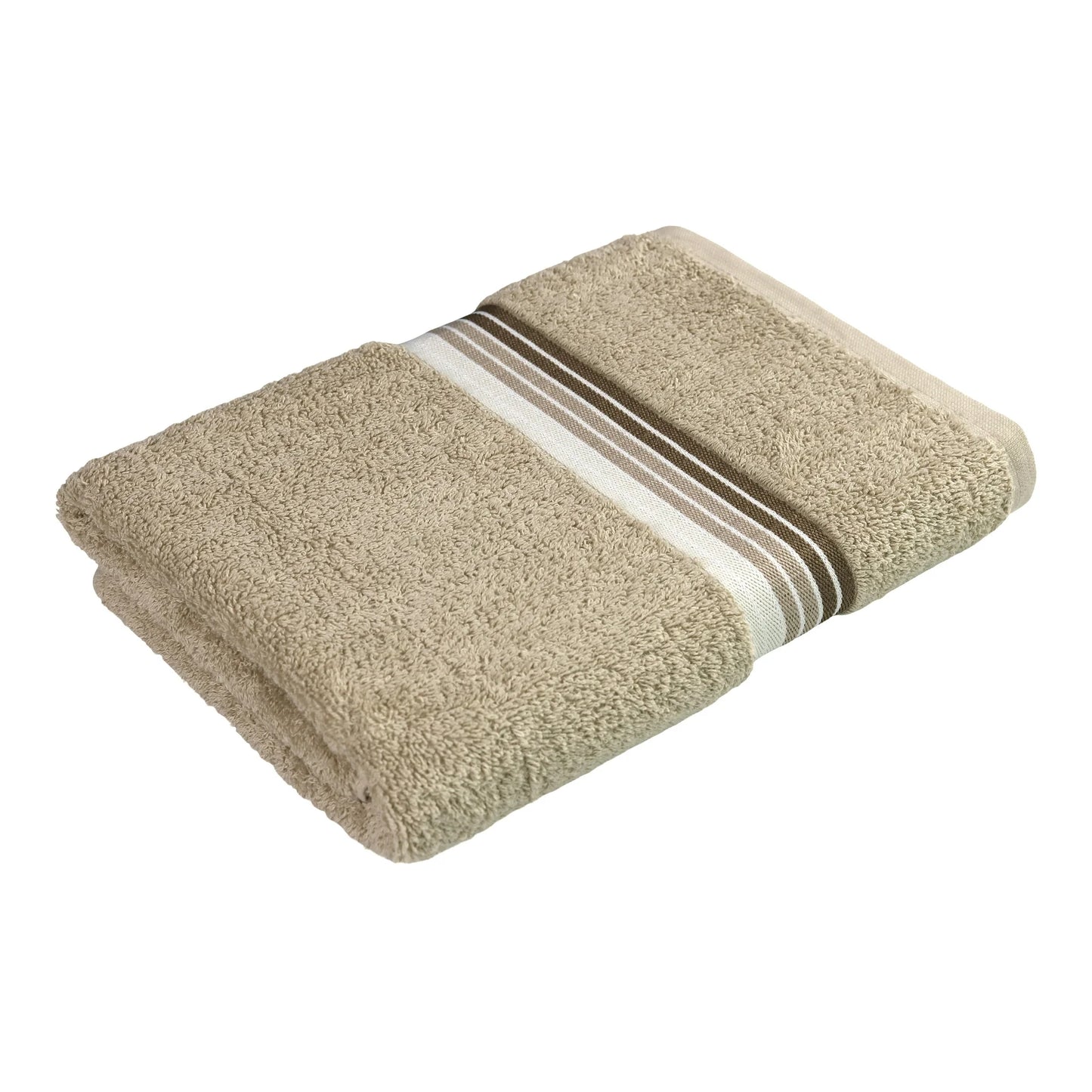 Bath Towel Ombre Stripe Valenjo Tan 27x52