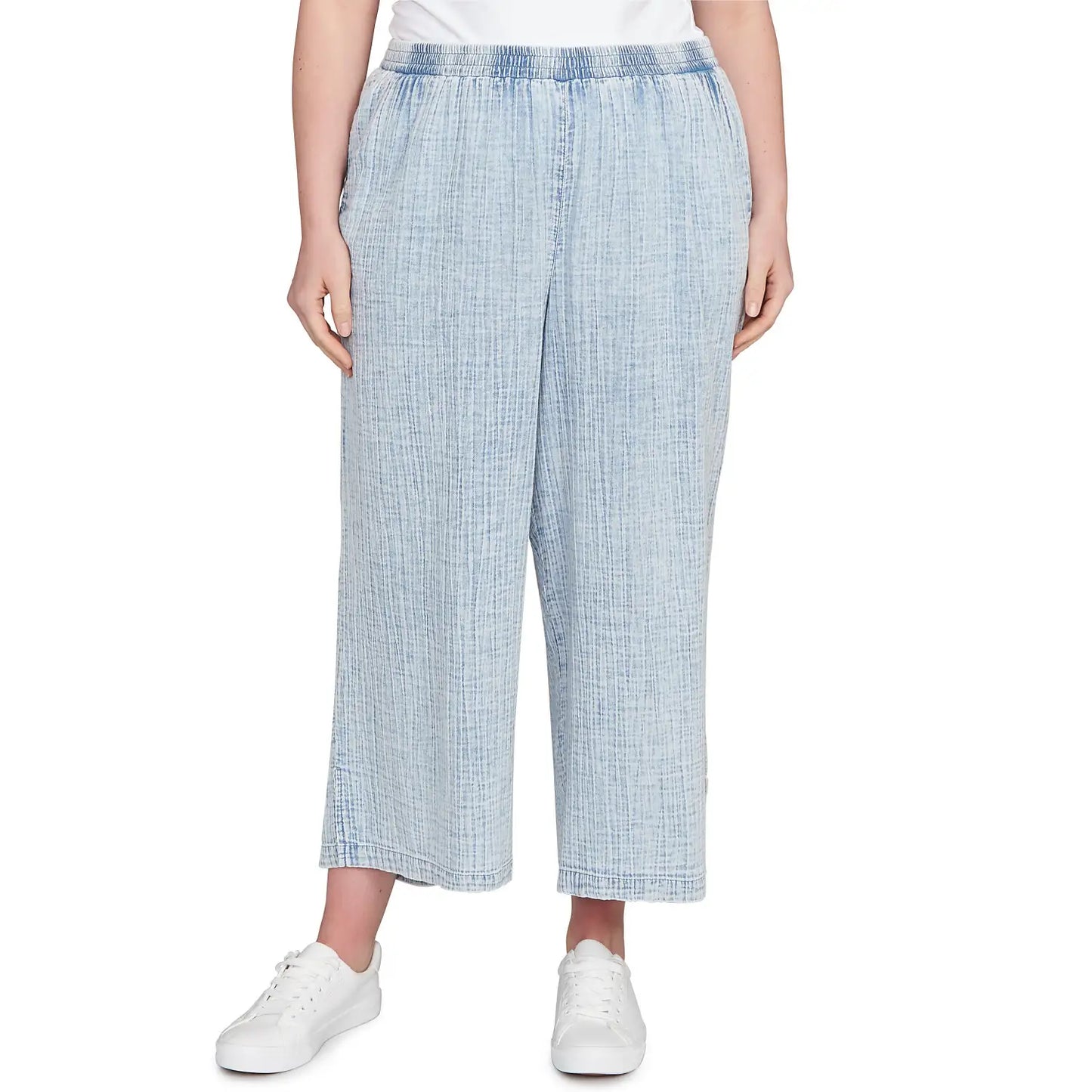 Plus Snow Washed Wide Leg Pant Chambry  - Ruby Rd