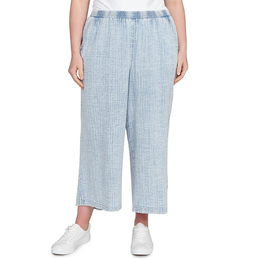 Plus Snow Washed Wide Leg Pant Chambry  - Ruby Rd