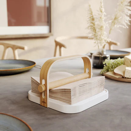 Bellwood Napkin Holder White / Natural