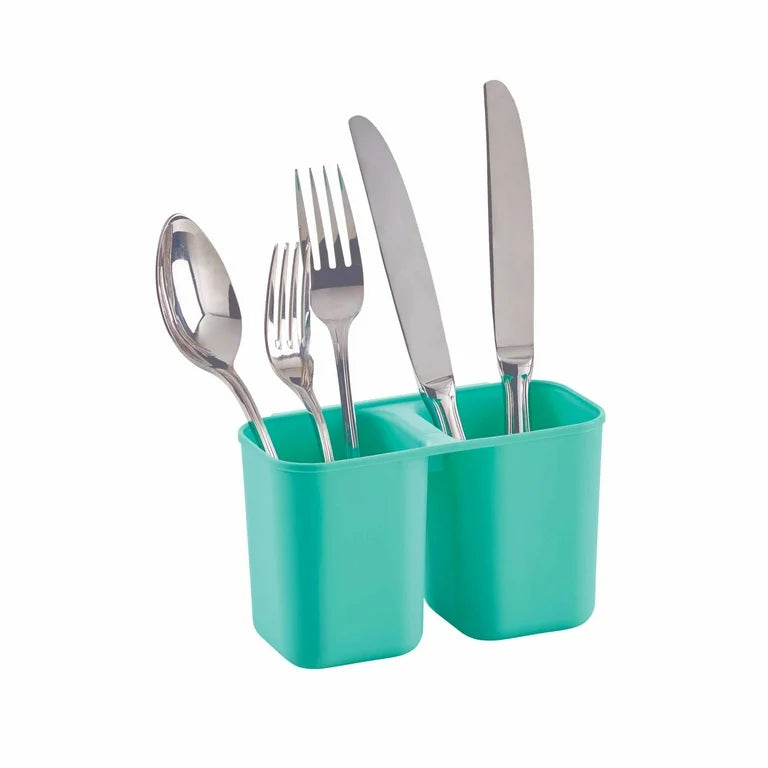 Compact Dish Rack with Frost Sink Brush, Teal
