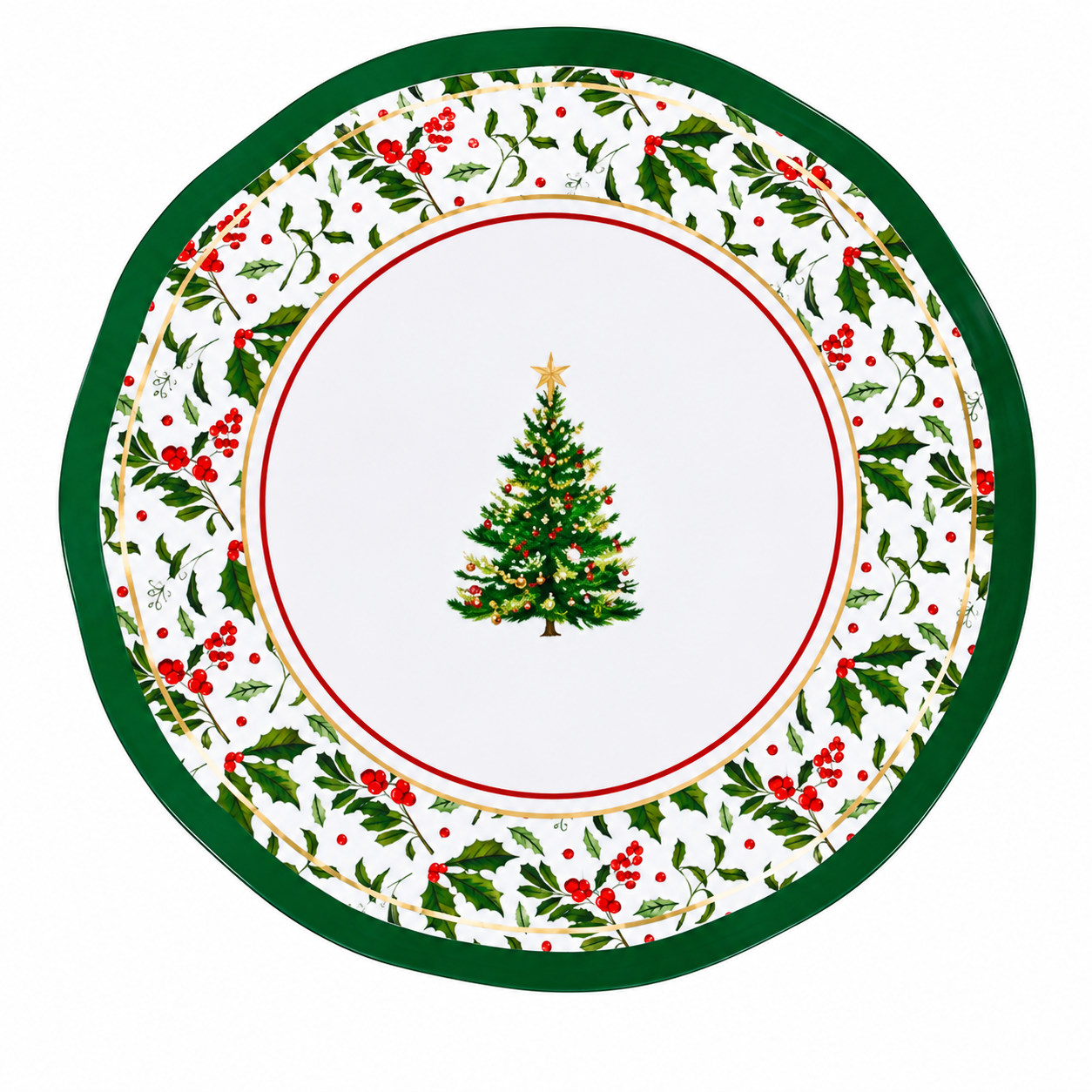 Plato ondulado para ensalada Home for the Holidays 8"