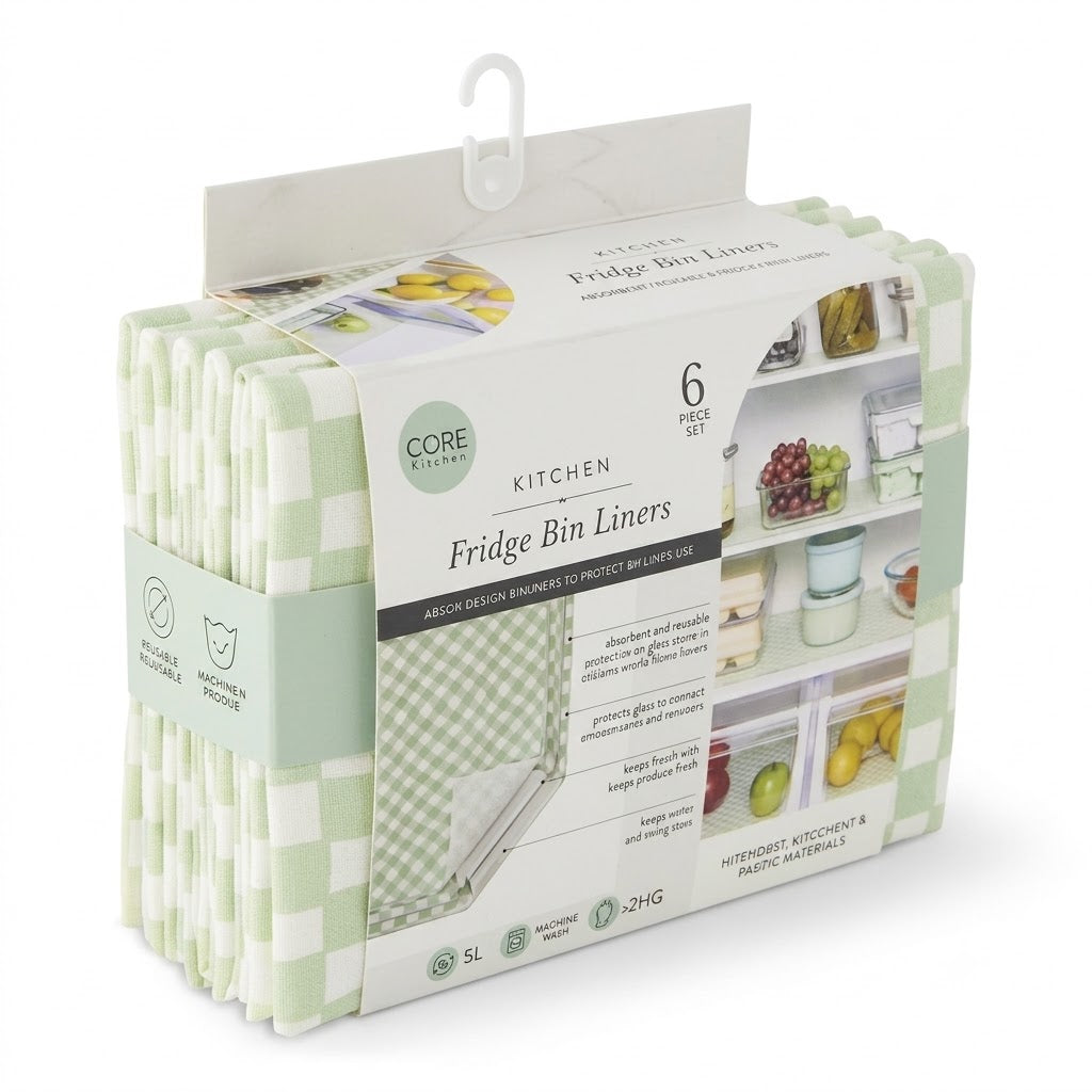 Protectores de nevera de 6 piezas - Cuadros verdes