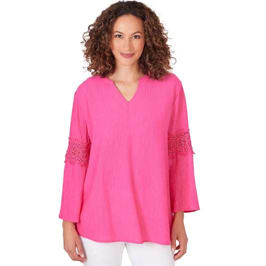 Embellished Top RaspBerry  - Ruby Rd